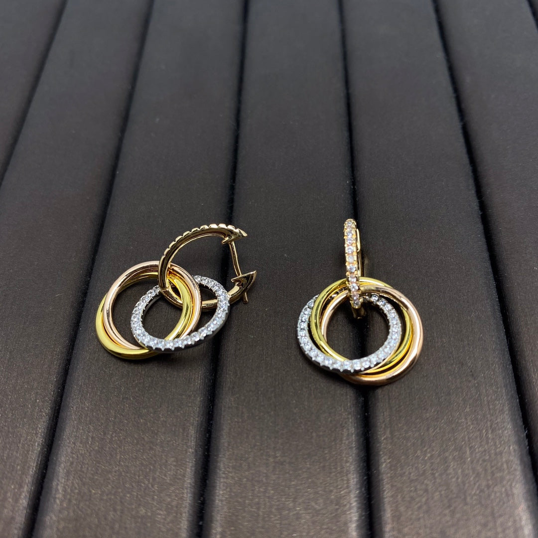[Rose Tomorrow]TRINITY EARRINGS GOLD DIAMOND