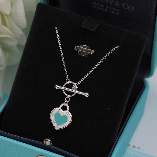 [Rose Tomorrow]DOUBLE HEART BLUE NECKLACE