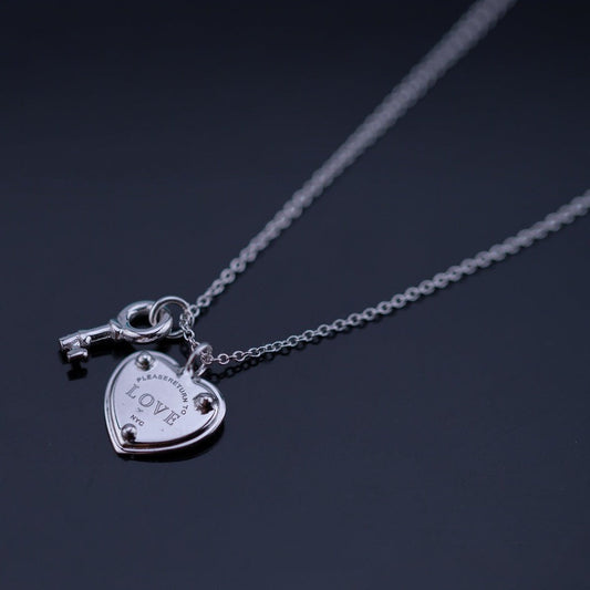 [Rose Tomorrow]KEY AND HEART SILVER NECKLACE