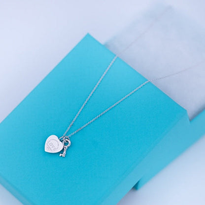 [Rose Tomorrow]KEY AND HEART SILVER NECKLACE