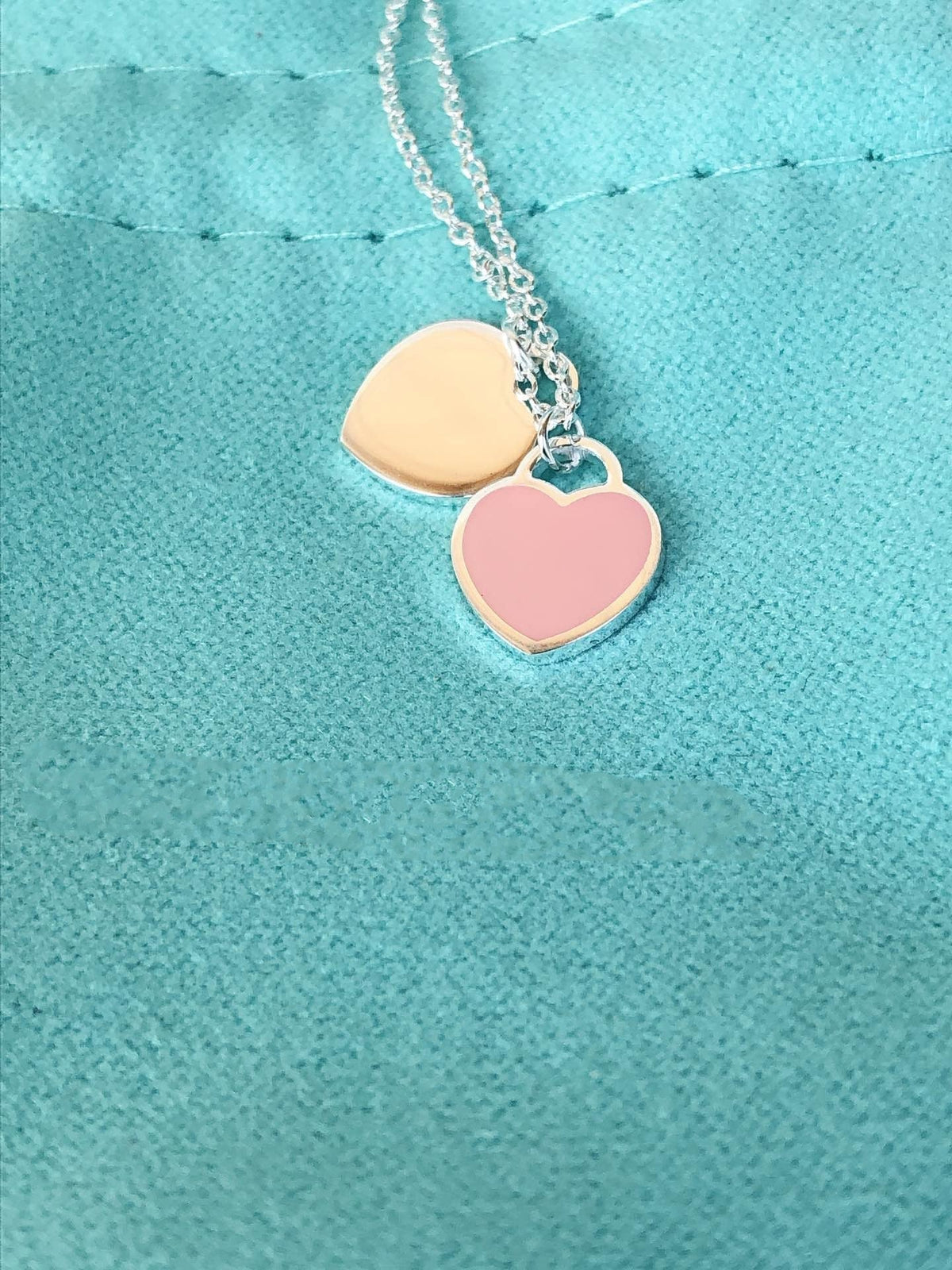 [Rose Tomorrow]DOUBLE HEART PEDANT SILVER NECKLACE