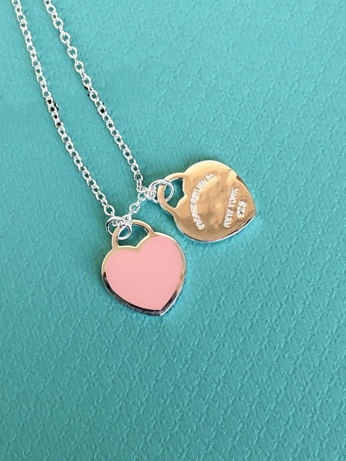[Rose Tomorrow]DOUBLE HEART PEDANT SILVER NECKLACE