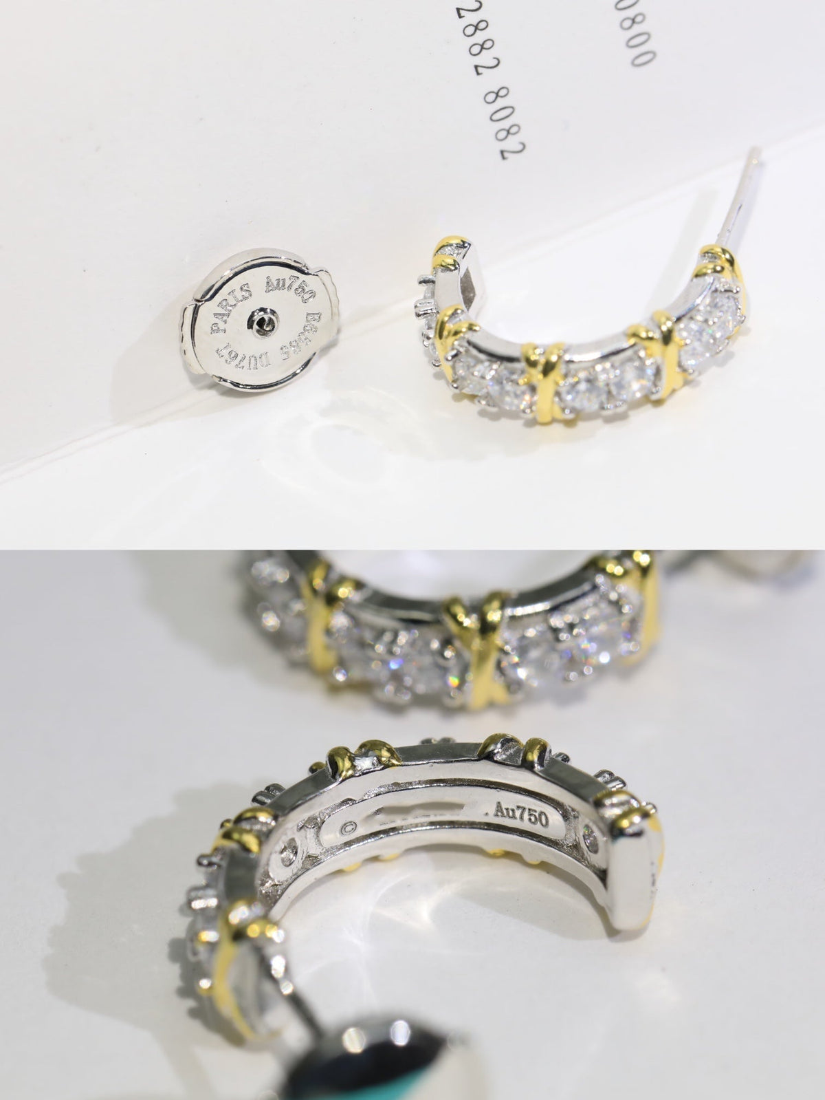 [Rose Tomorrow]TWENTY STONE HOOP GOLD EARRINGS