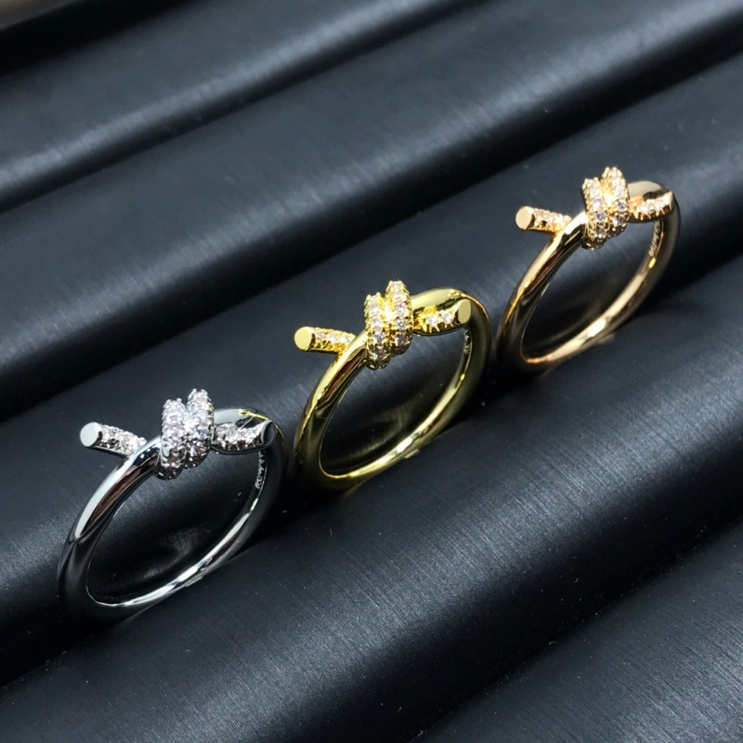 [Rose Tomorrow]KNOT RING 1.2MM DIAMOND