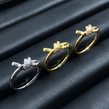 [Rose Tomorrow]KNOT RING 1.2MM DIAMOND
