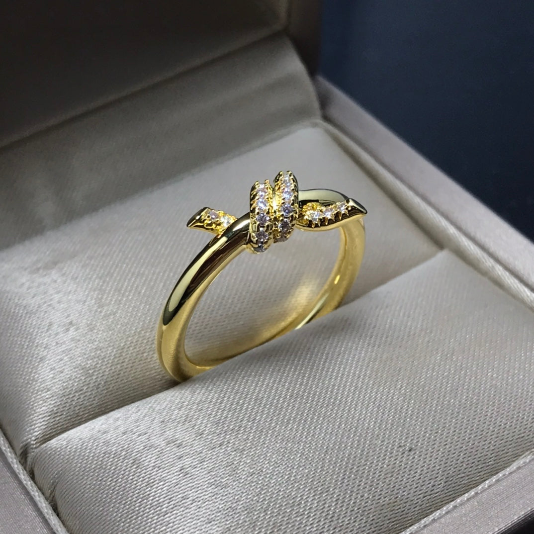 [Rose Tomorrow]KNOT RING 1.2MM DIAMOND