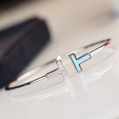 [Rose Tomorrow]T BRACELET 1.8MM TURQUOISE DIAMOND SILVER