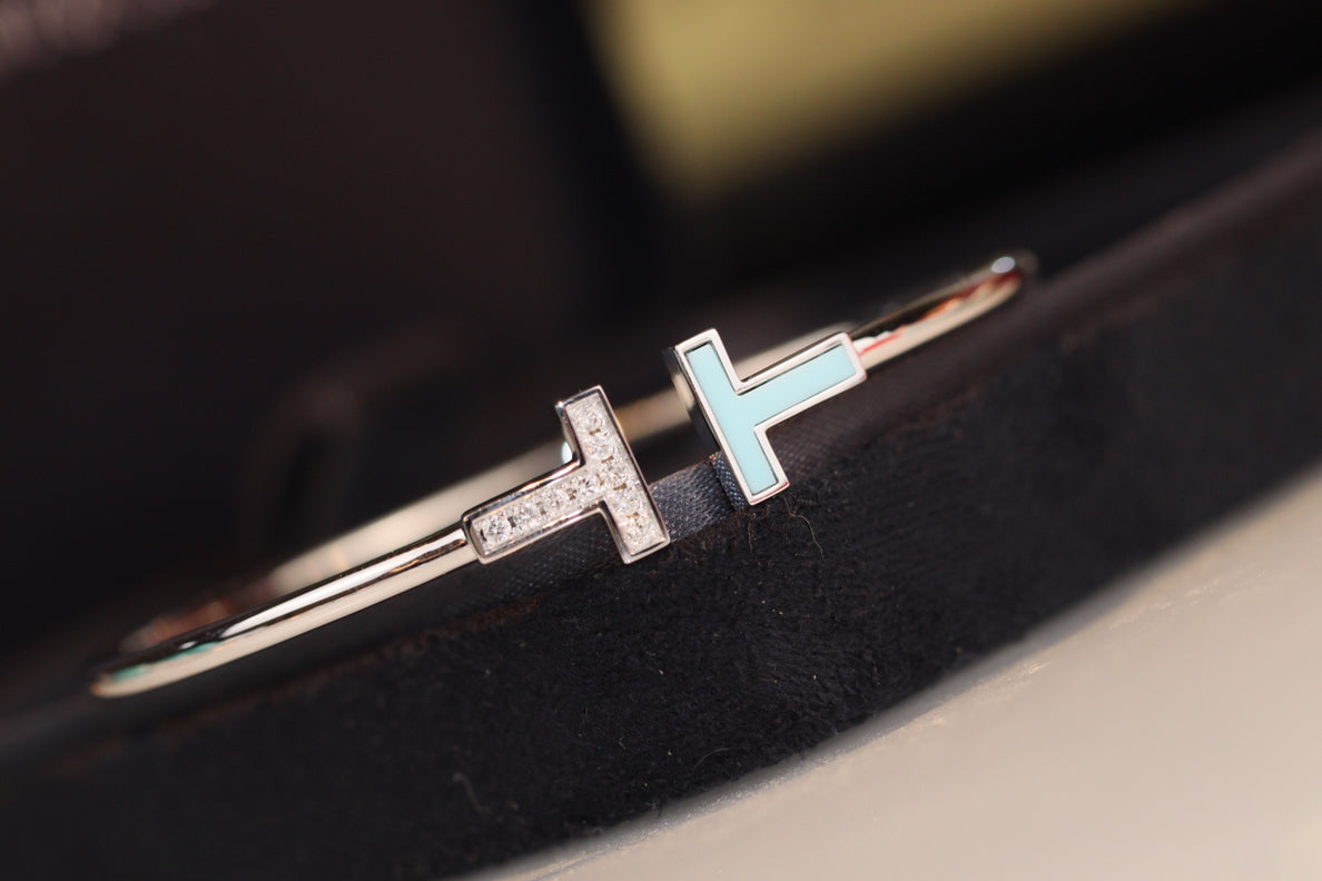 [Rose Tomorrow]T BRACELET 1.8MM TURQUOISE DIAMOND SILVER