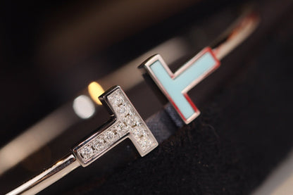 [Rose Tomorrow]T BRACELET 1.8MM TURQUOISE DIAMOND SILVER