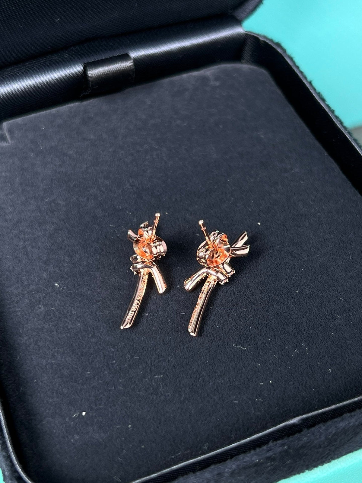[Rose Tomorrow]KNOT EARRINGS PINK GOLD DIAMOND
