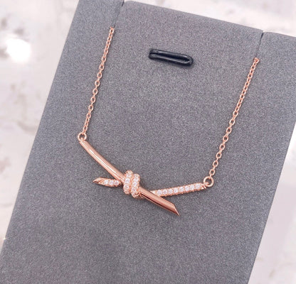 [Rose Tomorrow]KNOT NECKLACE DIAMONDS