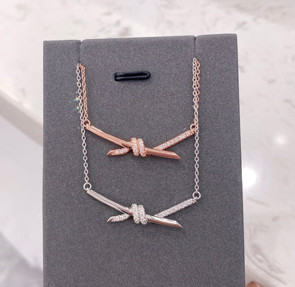[Rose Tomorrow]KNOT NECKLACE DIAMONDS