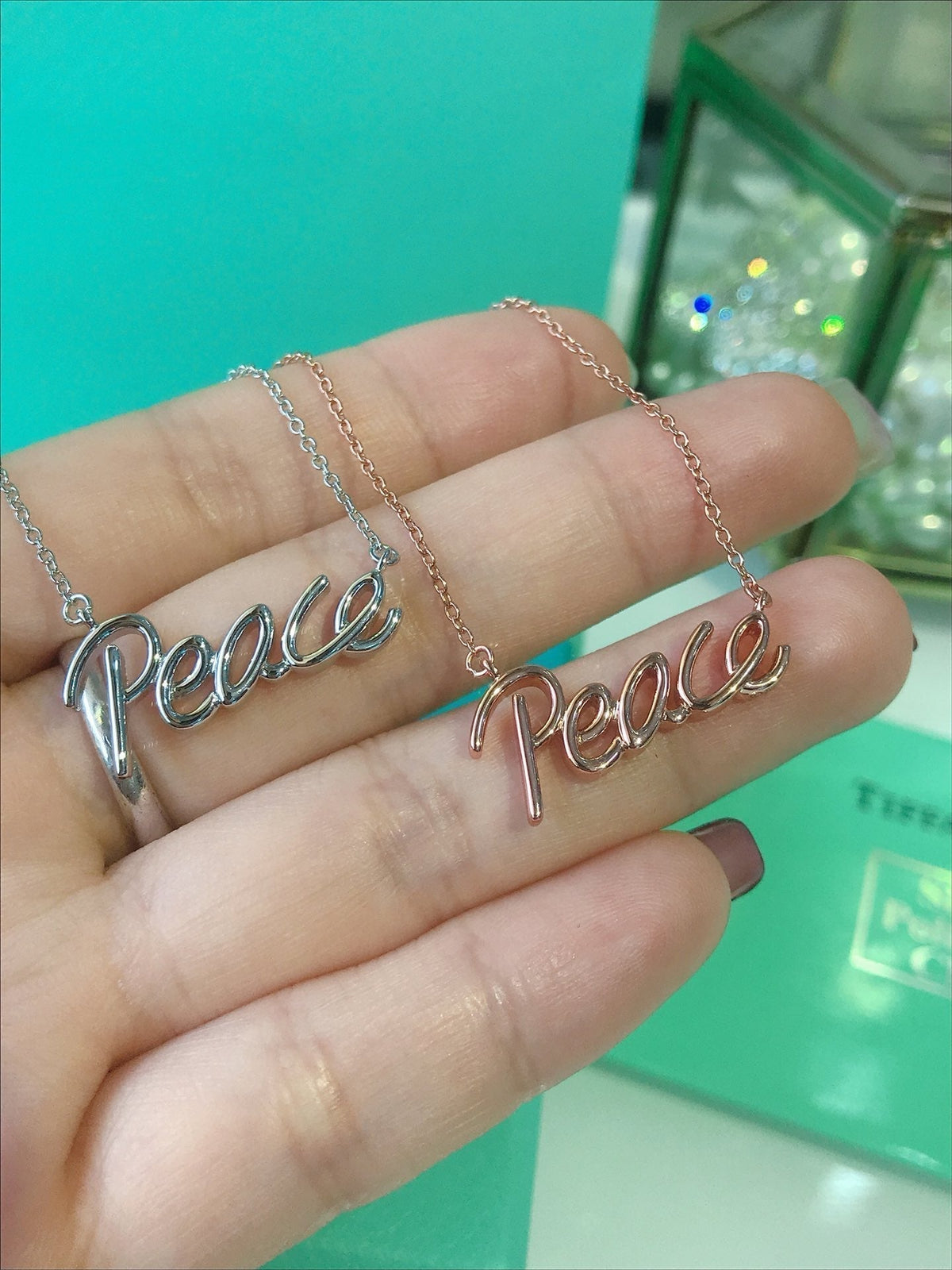 [Rose Tomorrow]PEACE TEXT PEDANT NECKLACE