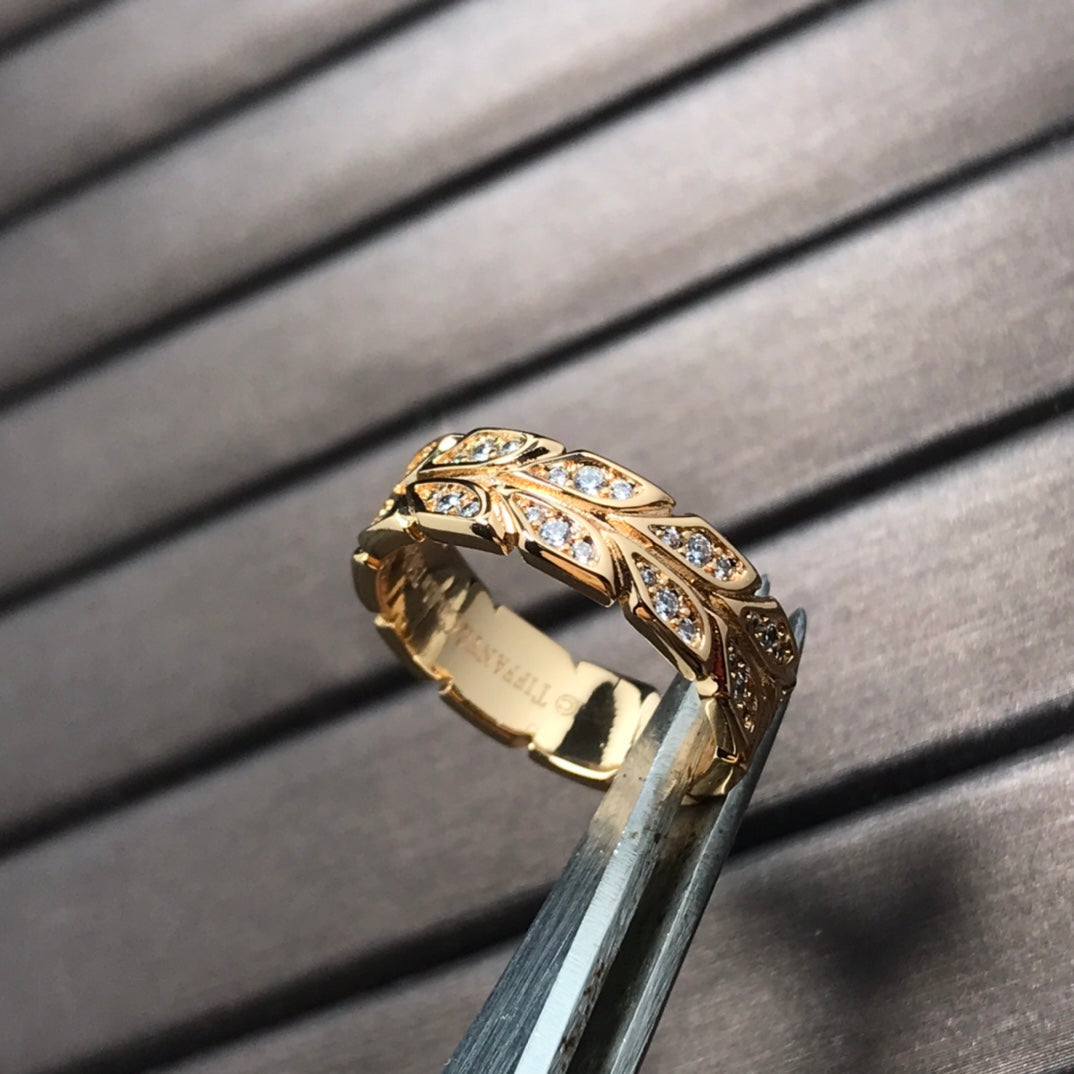 [Rose Tomorrow]OLIVE LEAF RING DIAMONDS