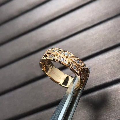 [Rose Tomorrow]OLIVE LEAF RING DIAMONDS