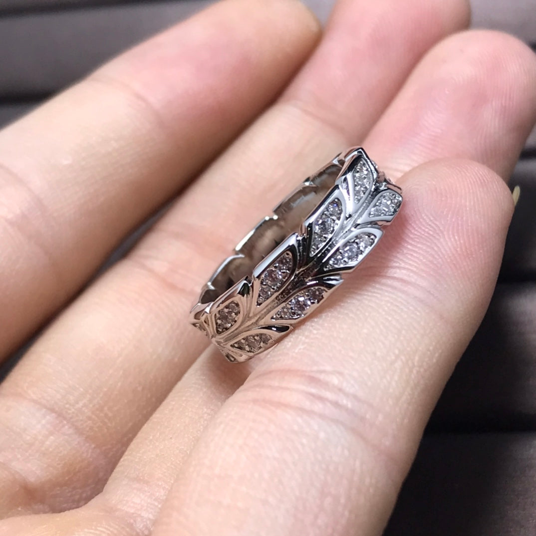 [Rose Tomorrow]OLIVE LEAF RING DIAMONDS