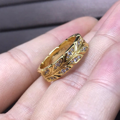 [Rose Tomorrow]OLIVE LEAF RING DIAMONDS