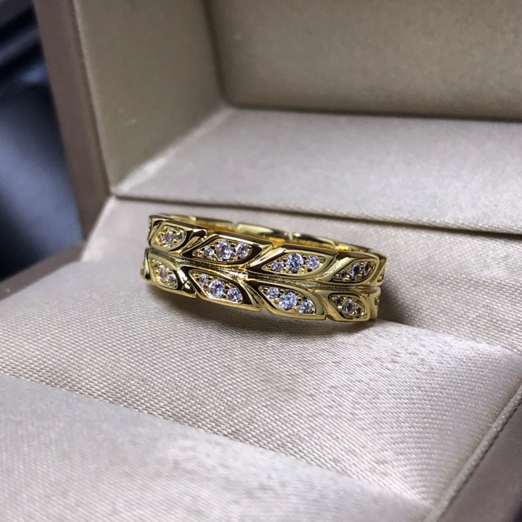 [Rose Tomorrow]OLIVE LEAF RING DIAMONDS