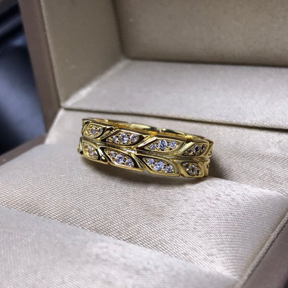 [Rose Tomorrow]OLIVE LEAF RING DIAMONDS