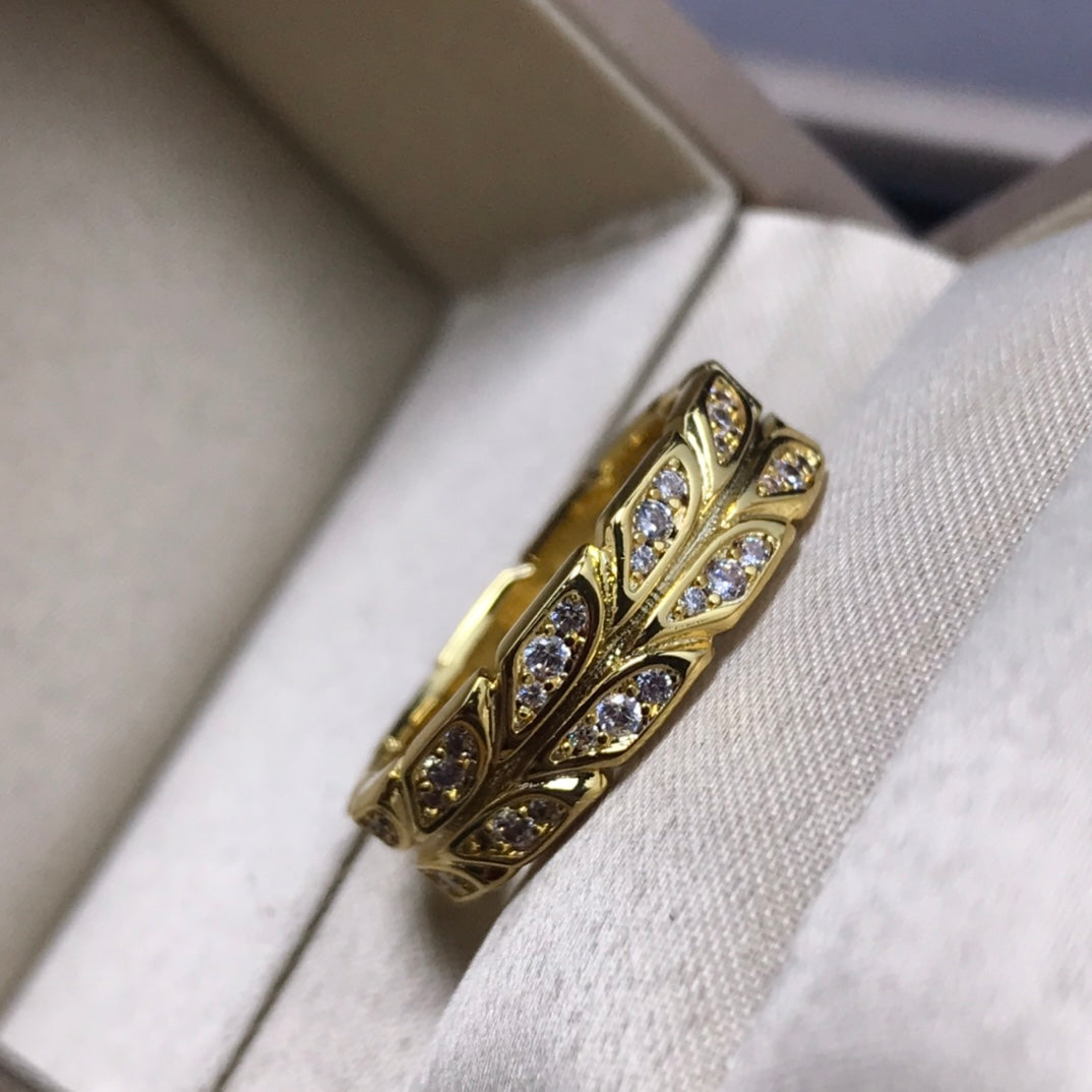 [Rose Tomorrow]OLIVE LEAF RING DIAMONDS