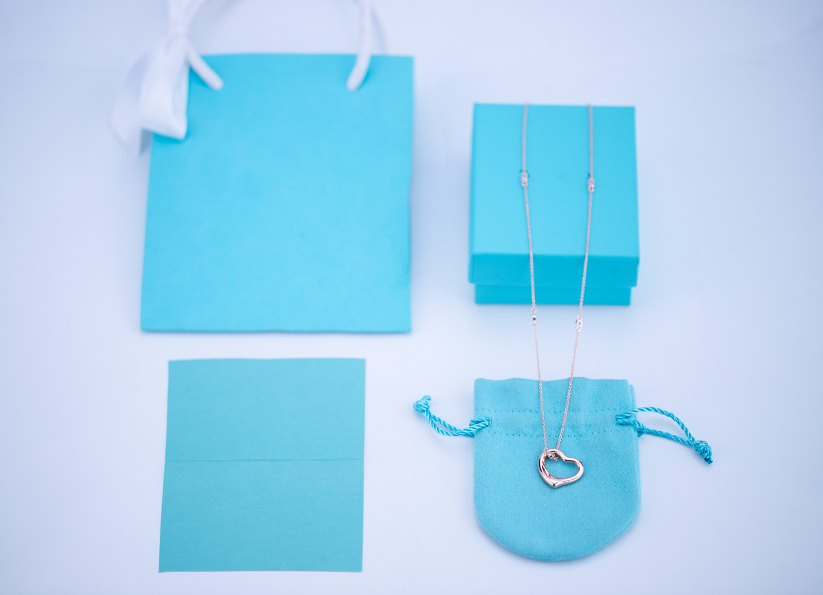 [Rose Tomorrow]OPEN HEART PEDANT PINK GOLD NECKLACE