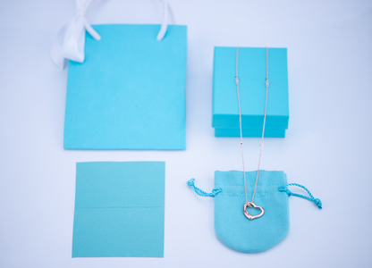 [Rose Tomorrow]OPEN HEART PEDANT PINK GOLD NECKLACE