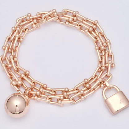 [Rose Tomorrow]HARDWEAR WRAP PINK GOLD BRACELET