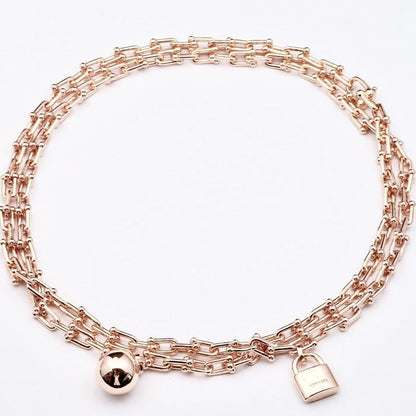 [Rose Tomorrow]HARDWEAR PINK GOLD WRAP NECKLACE