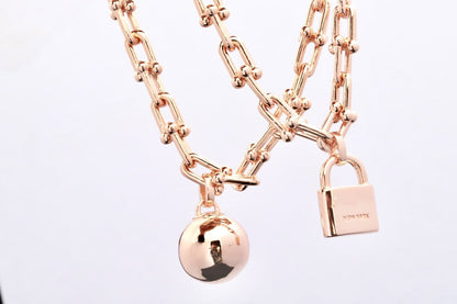 [Rose Tomorrow]HARDWEAR PINK GOLD WRAP NECKLACE