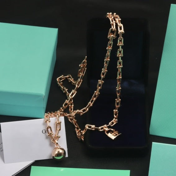[Rose Tomorrow]HARDWEAR PINK GOLD WRAP NECKLACE