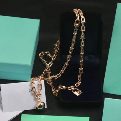 [Rose Tomorrow]HARDWEAR PINK GOLD WRAP NECKLACE