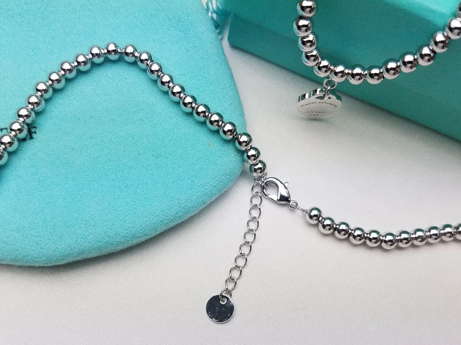 [Rose Tomorrow]HEART PEDANT SILVER BALL CHAIN NECKLACE