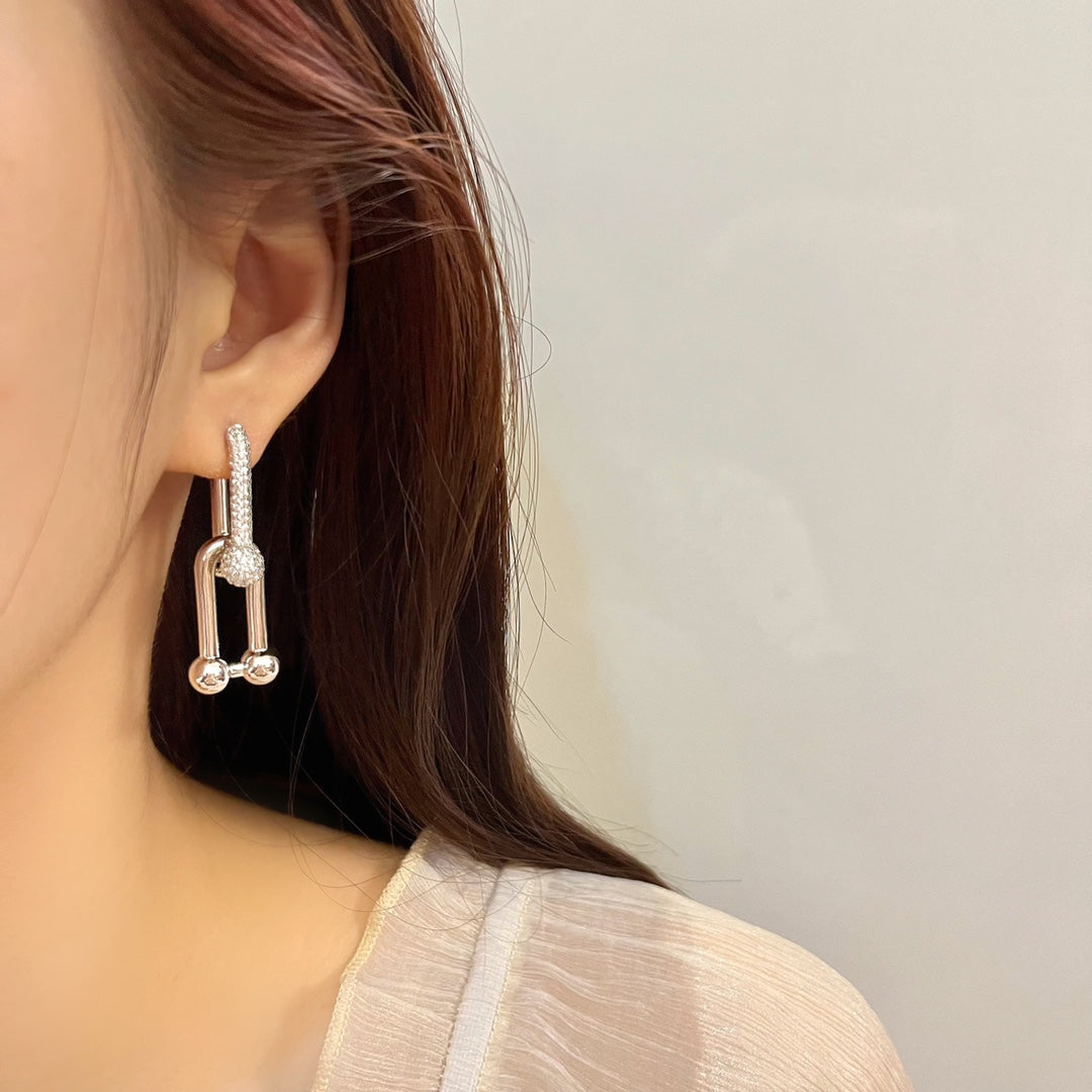 [Rose Tomorrow]HARDWEAR DROP DIAMONDS EARRINGS