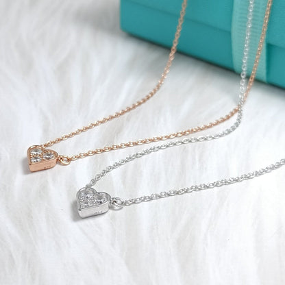 [Rose Tomorrow]HEART 3 DIAMONDS PEDANT NECKLACE