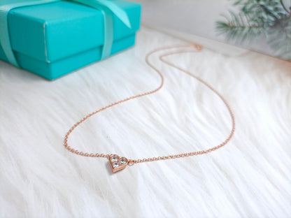 [Rose Tomorrow]HEART 3 DIAMONDS PEDANT NECKLACE
