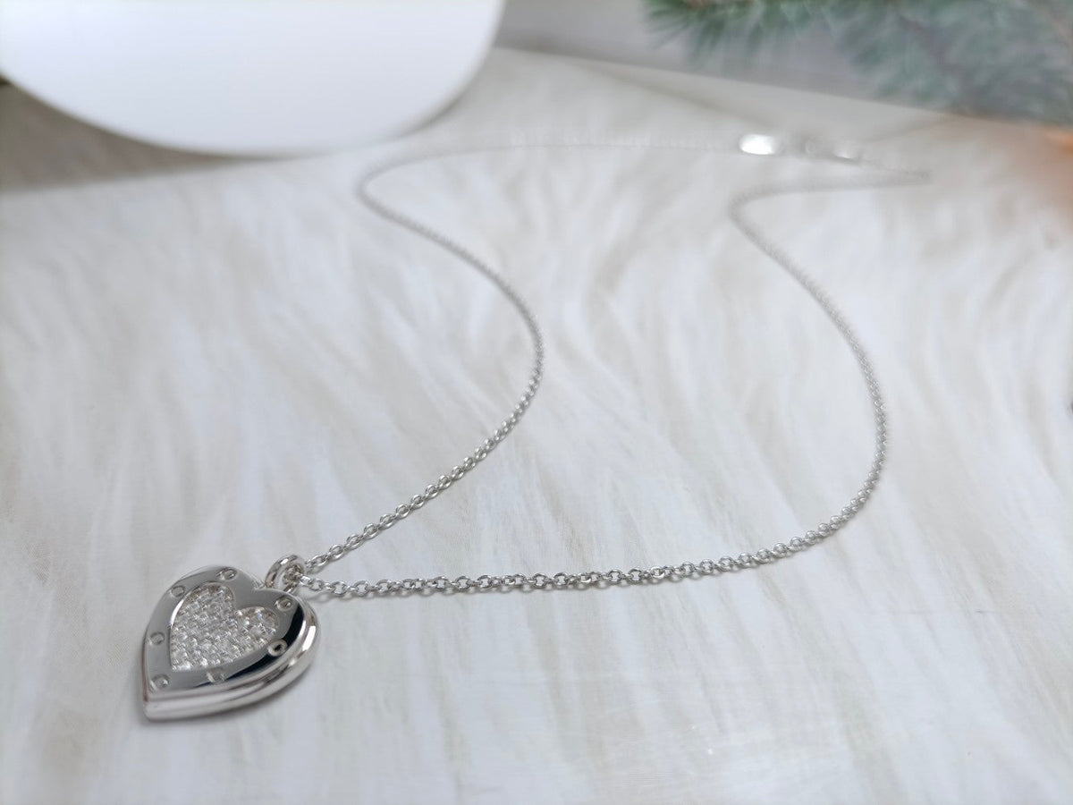 [Rose Tomorrow]HEART DIAMONDS PEDANT NECKLACE