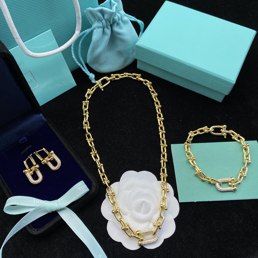 [Rose Tomorrow]HARDWEAR LINK DIAMOND GOLD EARRINGS