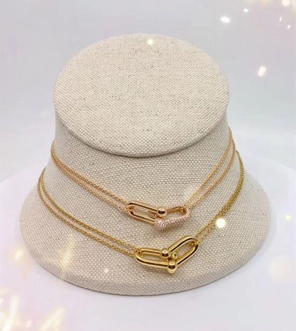 [Rose Tomorrow]HARDWEAR GOLD DOUBLE LINK NECKLACE