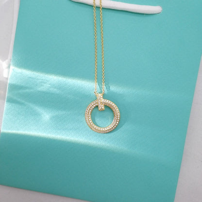 [Rose Tomorrow]T WIRE PEDANT DIAMOND NECKLACE
