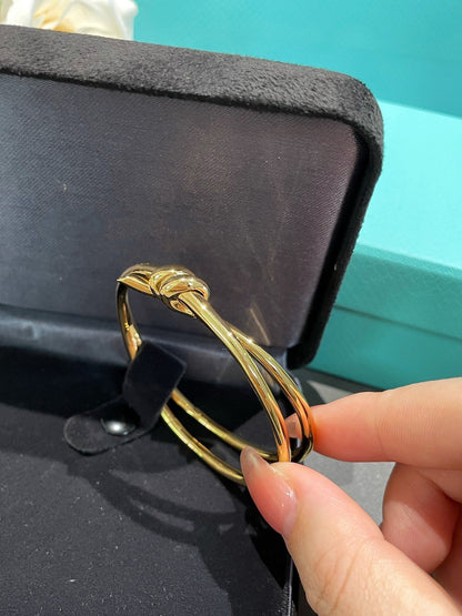 [Rose Tomorrow]KNOT DOUBLE ROW GOLD BRACELET