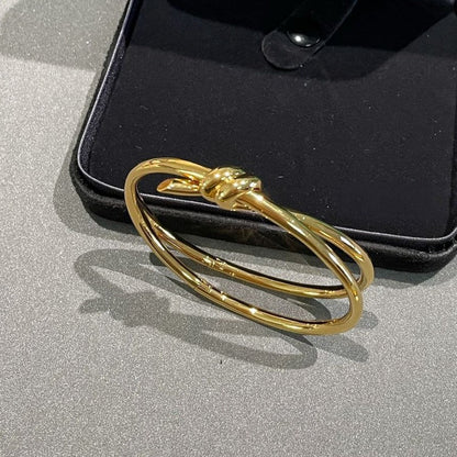 [Rose Tomorrow]KNOT DOUBLE ROW GOLD BRACELET