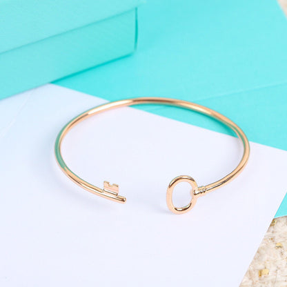 [Rose Tomorrow]KEY WIRE OVAL BRACELET