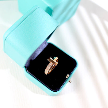 [Rose Tomorrow]T1 NARROW DIAMOND PINK GOLD RING