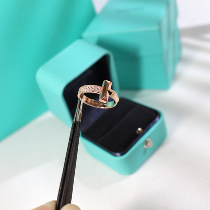 [Rose Tomorrow]T1 NARROW DIAMOND PINK GOLD RING