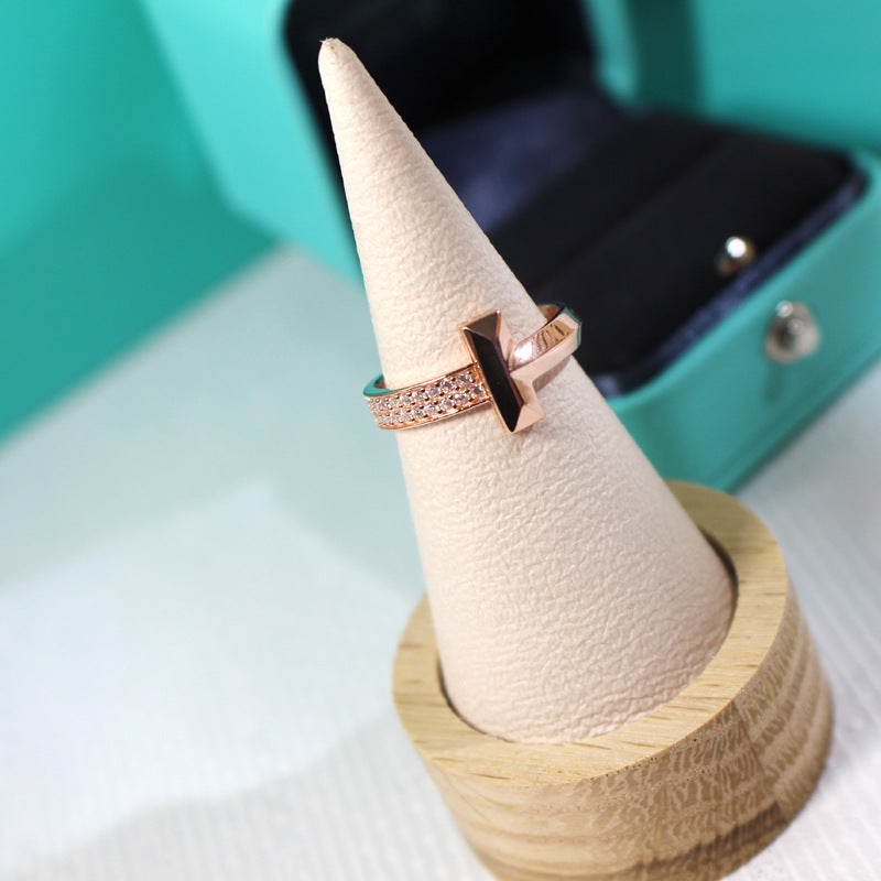[Rose Tomorrow]T1 NARROW DIAMOND PINK GOLD RING