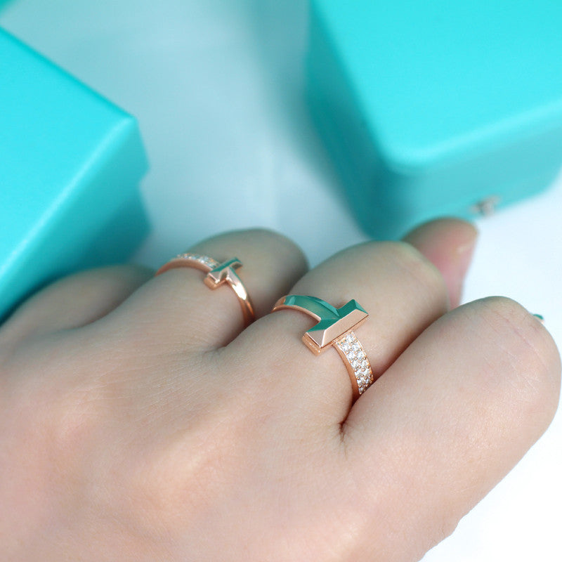 [Rose Tomorrow]T1 NARROW DIAMOND PINK GOLD RING