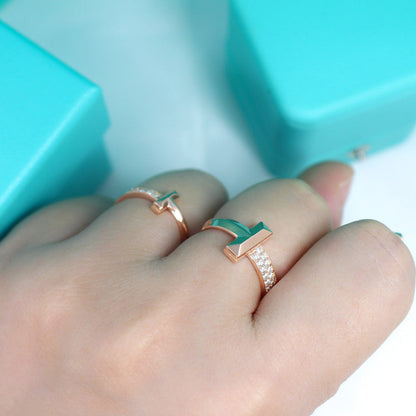 [Rose Tomorrow]T1 NARROW DIAMOND PINK GOLD RING