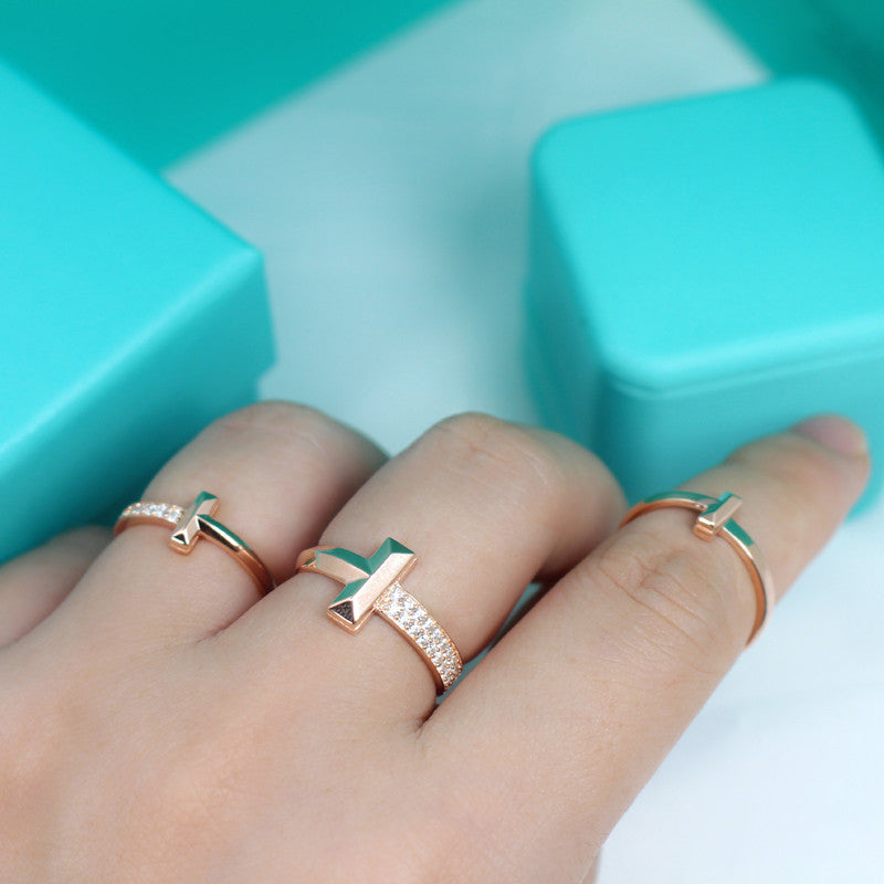 [Rose Tomorrow]T1 NARROW DIAMOND PINK GOLD RING