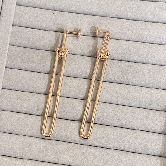 [Rose Tomorrow]HARDWEAR DOUBLE LONG LINK EARRINGS