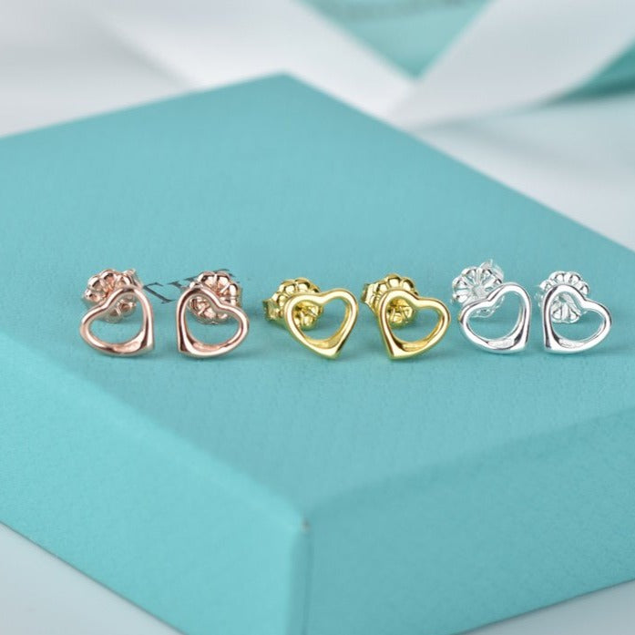 [Rose Tomorrow]OPEN HEART STUD EARRINGS